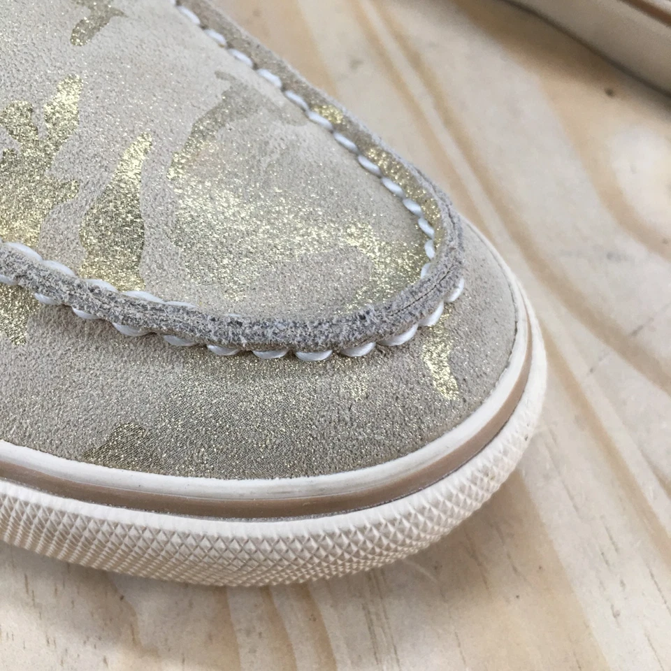 Sperry лодки туфли женщин 8,5 золото металлический Багамы холст повседневный палубы кроссовок - Изображение 4 из 4