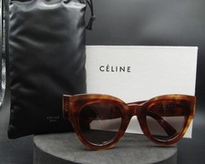 Celine Marta CL 41447/S 086 70 48□26 Tortoise Brown Cat Eye Sunglasses S/G350