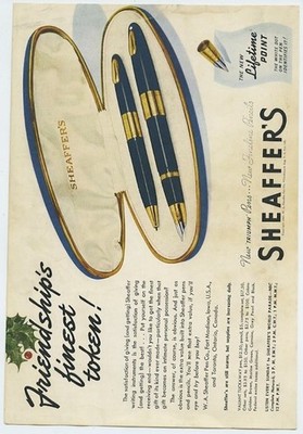 Sheaffer New Triumph Pens New Fineline Pencils 1945 Vintage Ad