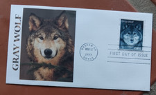 ARCTIC GRAY WOLF ARCTIC ANIMAL  1999 FLEETWOOD CACHET  FDC UNADDR