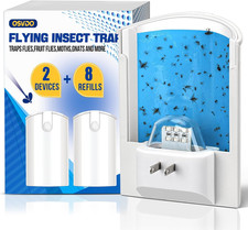 2 Flying Insect Trap & 8 Refills, Plug in Fruit Fly Traps for Indoors, Bug Catch