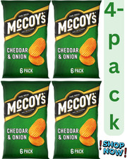 McCoy's Cheddar & Onion Flavour Crisp 24 x 25g - NEW STOCK