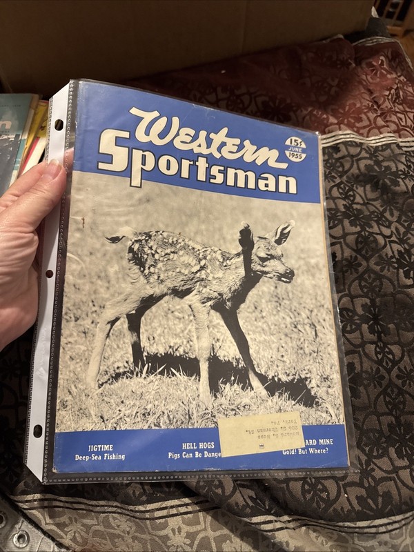 Western Sportsman Magazine June 1955 Lost Lingard Mine Hell Hogs Sagerush Fly