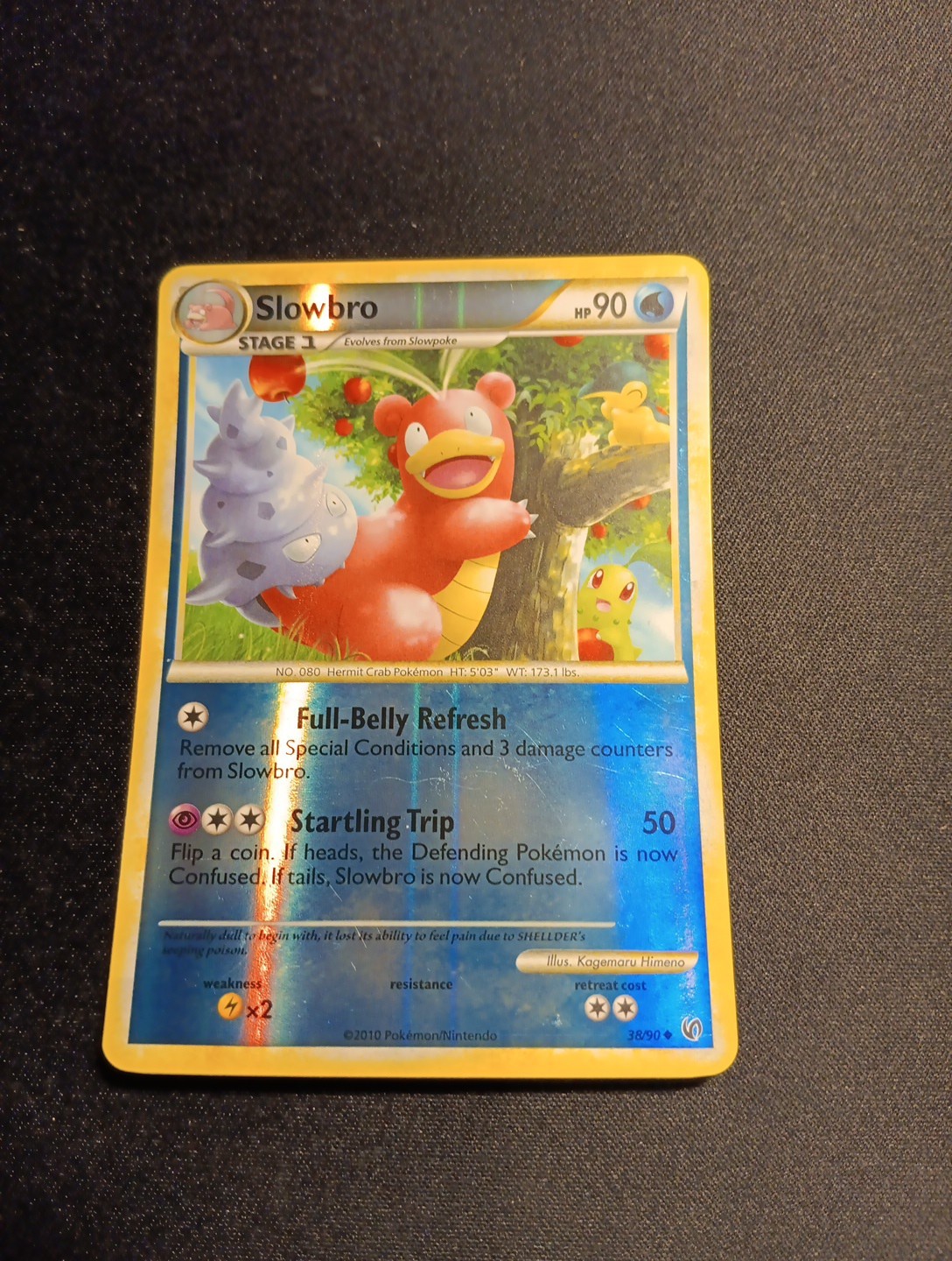 Pokemon - Slowbro 38/90 Uncommon Reverse Holo Heart Gold Soul Silver: Undaunted