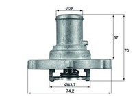 Thermostat KüHlmittel Mahle Ti 122 87D FüR Fiat Musa Lancia Ypsilon Punto Stilo
