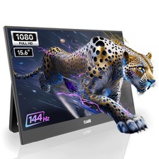 15.6inch Portable Gaming Monitor,IPS Screen USB-C HDMI 144hz Portable Ultra-S...
