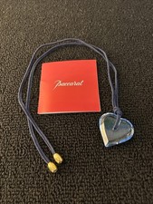 Sky Blue Heart Necklace In Baccarat Crystal Mod1