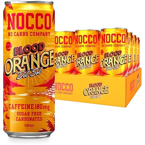 12 Blood Orange NOCCO BCAA Energy Drink incl. Naranja Sangre Del Sol 11.2 fl oz