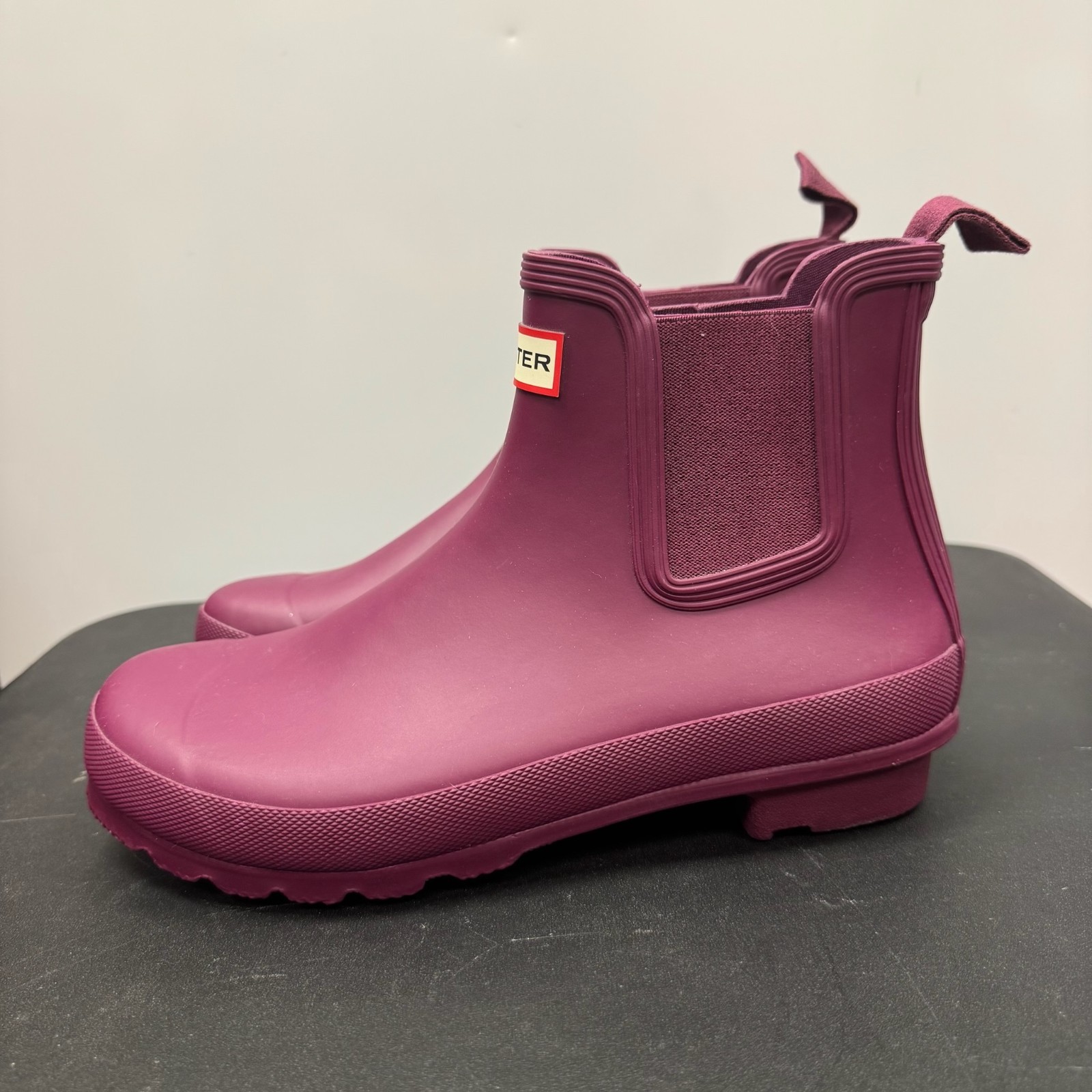 Hunter Original Chelsea Short Rain Boots Wellies Waterproof US Women 10 Red