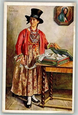 39986259 - signed Tiefenthaler Paula Cylinder Tips Joh. F. Amann Q 16255 Woman