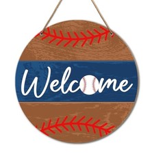 Baseball Welcome Sign for Home Boy Room Front Door, Baseball Welcome Sign G