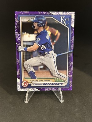 Carson Roccaforte 2024 Bowman #BP-33 Prospects Purple Pattern KC Royals /199