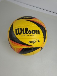 Wilson Ballon De Beach-volley AVP – Taille Officielle, Cuir Synthétique, 18 Panneaux, Vessie Butyle, Multicolore, Idéal Pour Le Sable