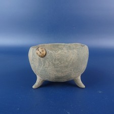 Kobe Bonsai Pot 6.8cm Round Ladybug Design Unglazed Small Used Japan