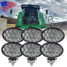 6pcs Led Flood Work Lights For John Deere Combine 9560, 9570, 9660 Sts, 9760 Sts