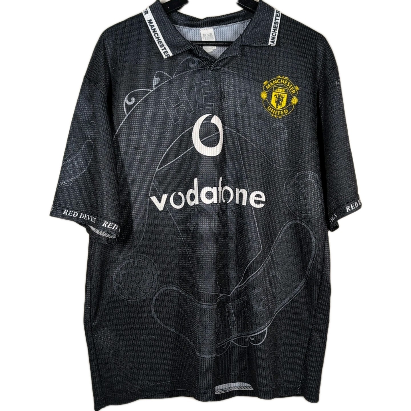 VTG Manchester United #1 Barthez Goalkeeper T-Shirt Jersey Adult Size XL Black