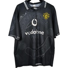 VTG Manchester United #1 Barthez Goalkeeper T-Shirt Jersey Adult Size XL Black