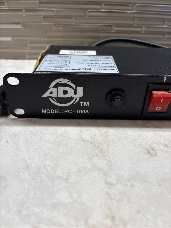 American DJ PC-100A 8-Switch Rack Mount On/Off AC Power Strip Source - Image 2 of 4