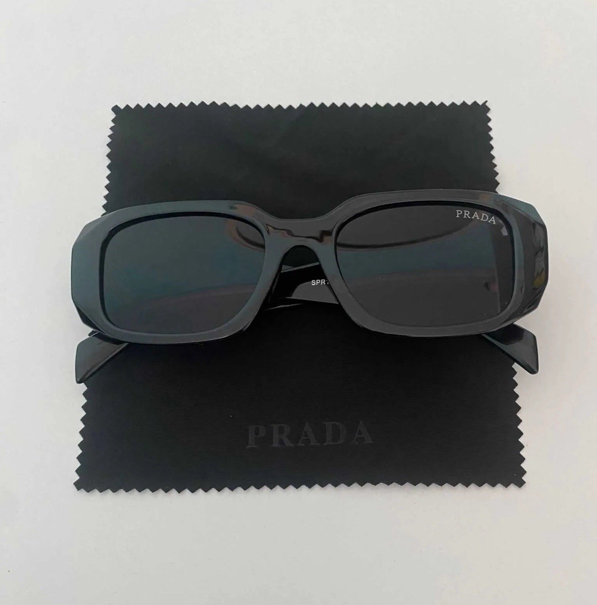 Prada PR17WS 1AB5S049 Women's Sunglasses 49 mm Black / Dark Grey Lens thumbnail 2