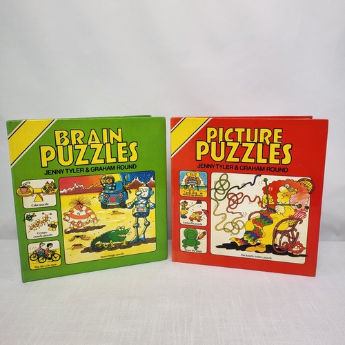 Usborne Brain Puzzles & Picture Puzzles 1980 Vintage Educational Book Bundle UK - Picture 1 of 14