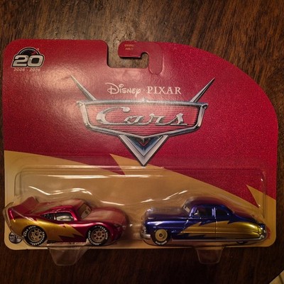 Disney Pixar Cars 20th Anniversary Lightning McQueen and Doc Hudson 2-Pack New