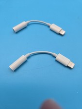 2 Apple LIGHTNING-TO-3.5MM Headphone Adapters White