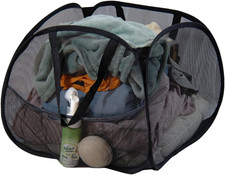 Collapsible Laundry Basket 90L, Foldable Mesh Pop-up Laundry Hamper with Handles