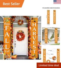 Festive Fall Welcome Hanging Banner - 70" Durable Decor for Indoor  Outdoor
