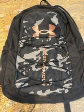 Zaino mimetico Under Armour UA Storm nero/grigio/arancione tasche zip regolabile