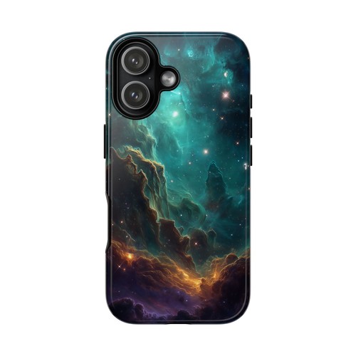 Phone Ink Case for iPhone / Galaxy / Pixel – Turquoise Nebula Star Clouds - Picture 4 of 257