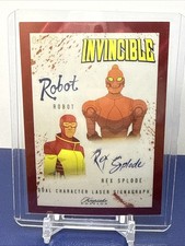2025 Keepsake Invincible Robot & Rex Splode Red Dual Laser Autograph /23