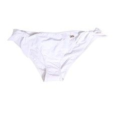 DOLCE & GABBANA Bikinihose Bademode weiß Nylon DG Logo Plakette IT4/L 220usd