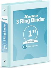 3 Ring Binder 1 Inch 1 Pack, Clear View Binder Three Ring Pvc-Free Fit 8.5X11 I