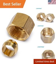 LTWFITTING 5/16-Inch Brass Compression Sleeves Ferrule with 5/16-Inch Compressio
