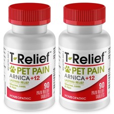 T-Relief Pet Pain Relief Tablets for Dogs  Cats   90 Count, Natural Arnica, ...