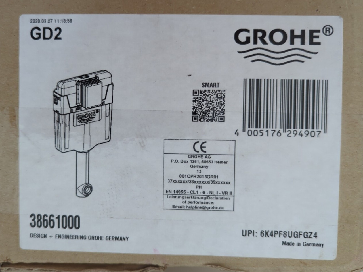 Grohe GD2 Concealed Toilet Cistern Kit Dual Flush 38661000 - New Damaged Box