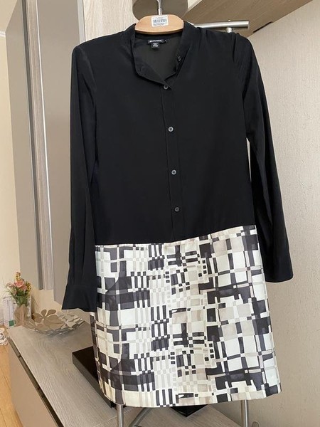 Women DKNY Dress Black Silk 36 / S / 44 #BONV