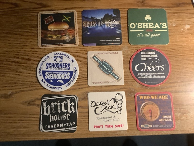 Coaster For Drinks (9) Different Breweries/Beer.