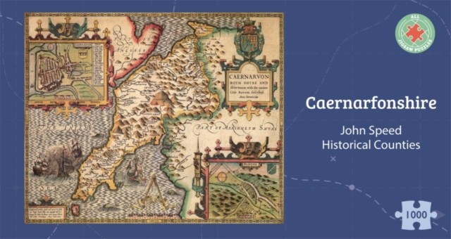 Caernarfonshire Historical 1610 Map 1000 Piece Puzzle (Paperback Book)