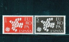 SPAIN #1010-1011 1961 EUROPA MINT VF NH O.G (JT)