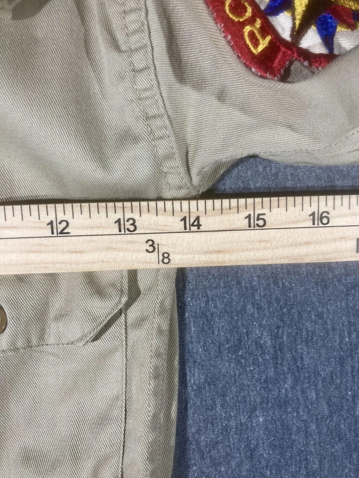 Camisa DE COLECCIÓN Royal Rangers Niños 14 Parches Uniformes Caqui Carolina del Sur Años 70 Foto 3 de 4