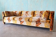 Milo Baughman for Thayer Coggin Sofa Jack Lenor Larsen Primavera