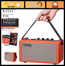 15W Portable Acoustic/Electric Guitar Amplifier, Bluetooth Speaker, Reverb, EQ,