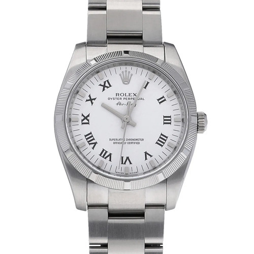 Rolex Air-King 114210 34mm Stainless Steel White Wristwatch #W...
