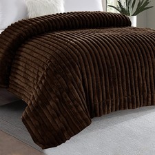 550 GSM Heavy Fleece Blanket Sofa Bed Throw Warm Weighted Blanket Single Double