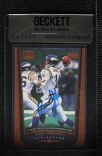 BAS 1998 Upper Deck Bronze 3/100 Brad Johnson #147 Beckett Auth Sticker Auto 3c7