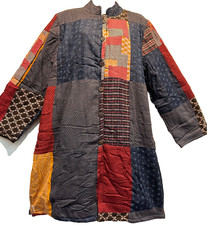 SACRED THREADS hippy boho pocket patch cotton flannel lined JACKET COAT TOP 1X