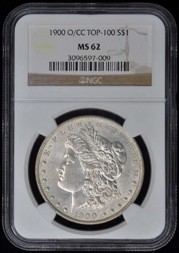 1900-O/CC TOP-100 Morgan Dollar S$1 NGC MS62
