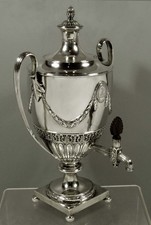 English Sterling Tea Urn 1873 Barnard Family
