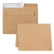 Blank Cards and Envelopes 4x6, 30 Pack Brown Invitation A4 4x6in ,